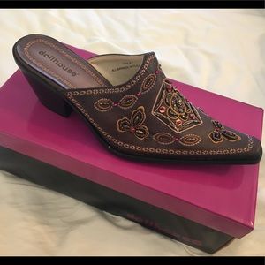 Brand New Embellished Cowboy Mules by Dollhouse